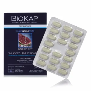 Biokap Suplement diety Anticaduta Migliuomoforte na włosy i paznokcie w tabletkach